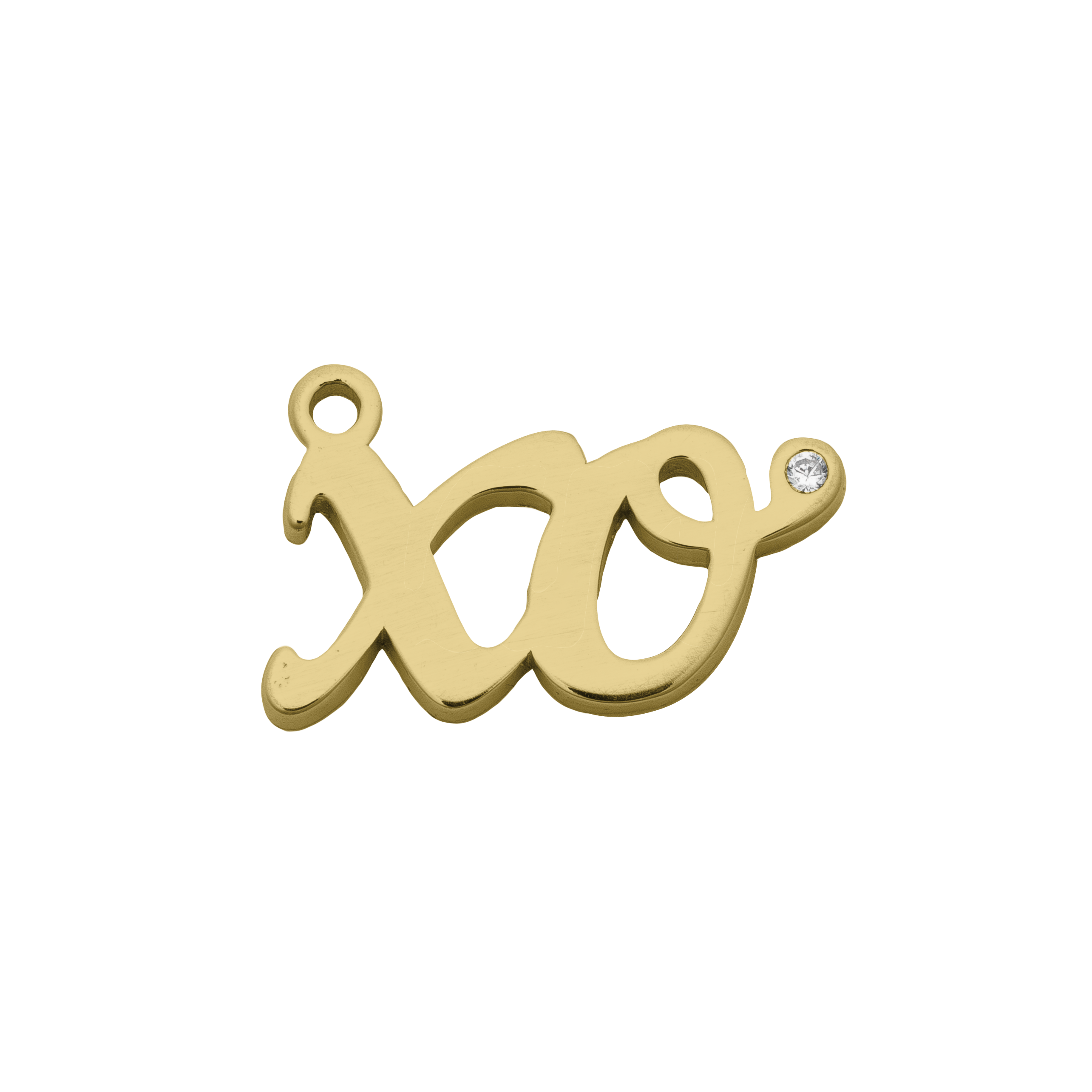 Gold Charm Collection - Peruvian Turquoise Gemstone Bracelet with XO Gold Charm
