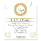 Gold Charm Collection - Robins Egg Agate Gemstone Bracelet with Serenity Prayer Gold Charm