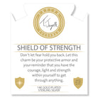 Gold Charm Collection - Robins Egg Agate Gemstone Bracelet with Strength Shield Gold Charm