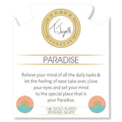 Gold Charm Collection - Sakura Agate Gemstone Bracelet with Paradise Enamel Gold Charm