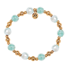 Gold Day by Day Collection- Aqua Agate Gemstone Bracelet