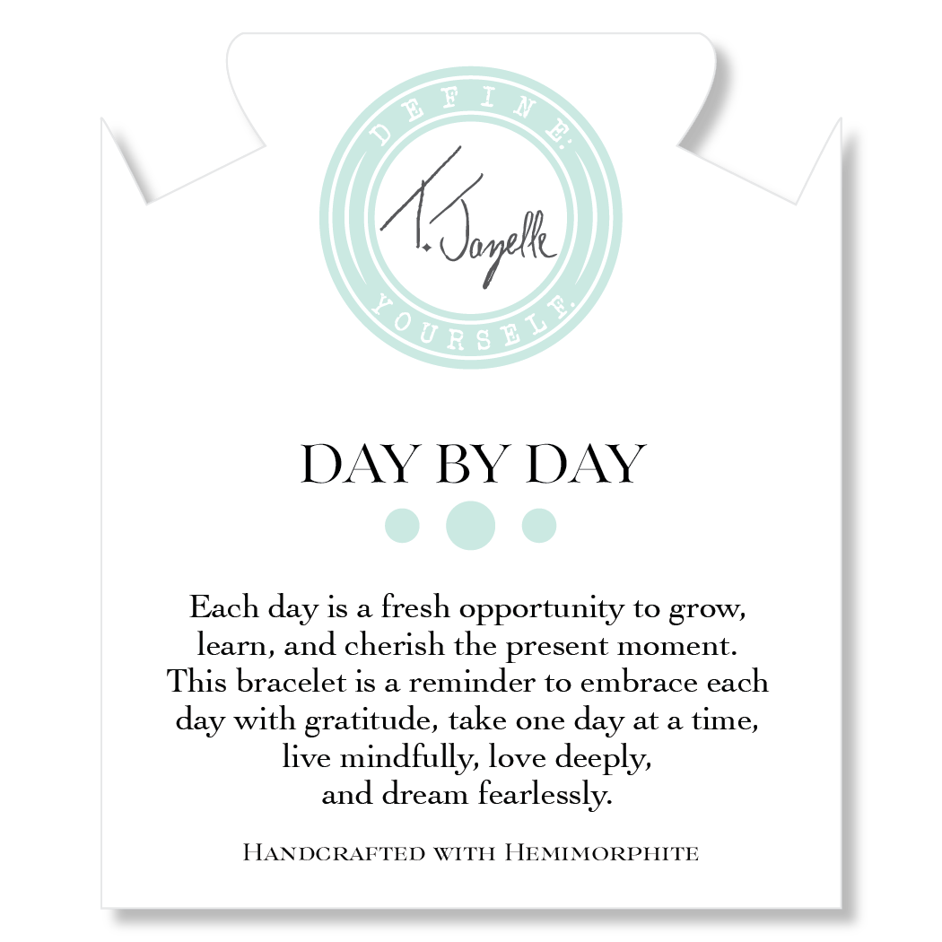 Gold Day by Day Collection- Hemimorphite Gemstone Bracelet