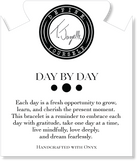 Gold Day by Day Collection- Onyx Gemstone Bracelet