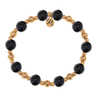 Gold Day by Day Collection- Onyx Gemstone Bracelet