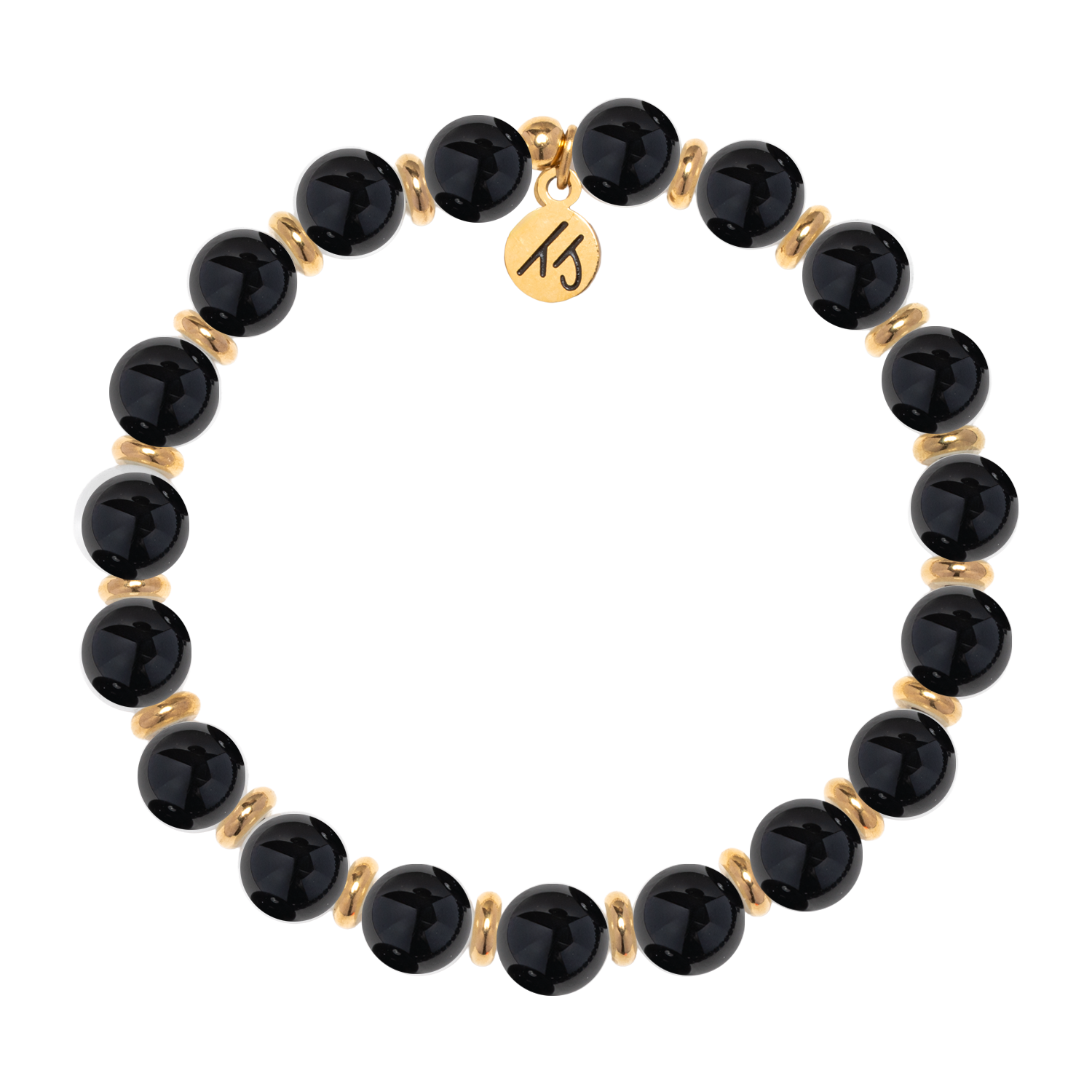 Gold Empowered Elegance Collection- Onyx Gemstone Bracelet