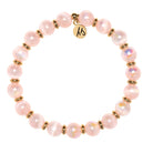 Gold Empowered Elegance Collection- Pink Selenite Gemstone Bracelet