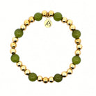 Gold Inner Grace Collection- Olive Cats Eye Gemstone Bracelet