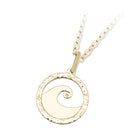 Gold Waves of Strength Charm Necklace
