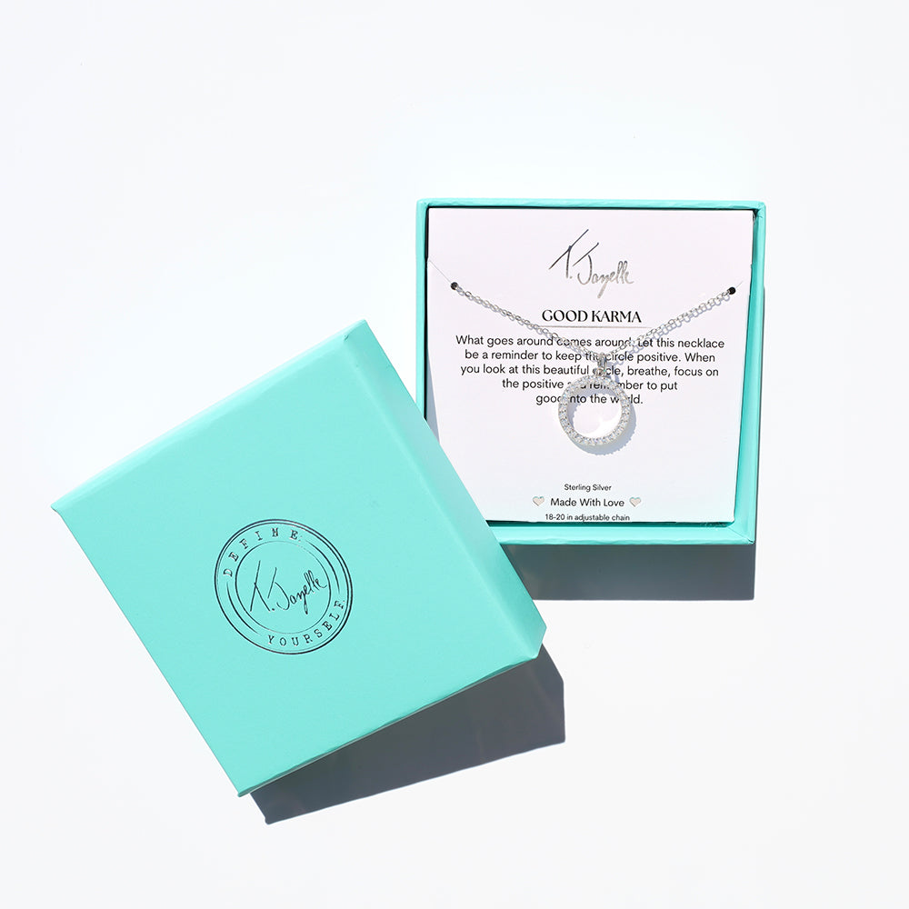 Good Karma Sterling Silver Charm Necklace