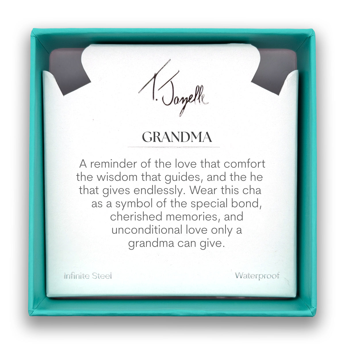 Grandma Charm with Blue Turquoise Gemstone Bracelet