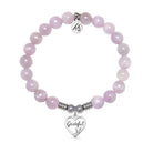 Grateful Charm with Kunzite Gemstone Bracelet