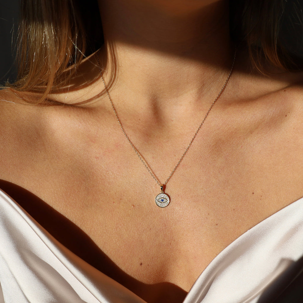 Guardian Eye Gold Charm Necklace