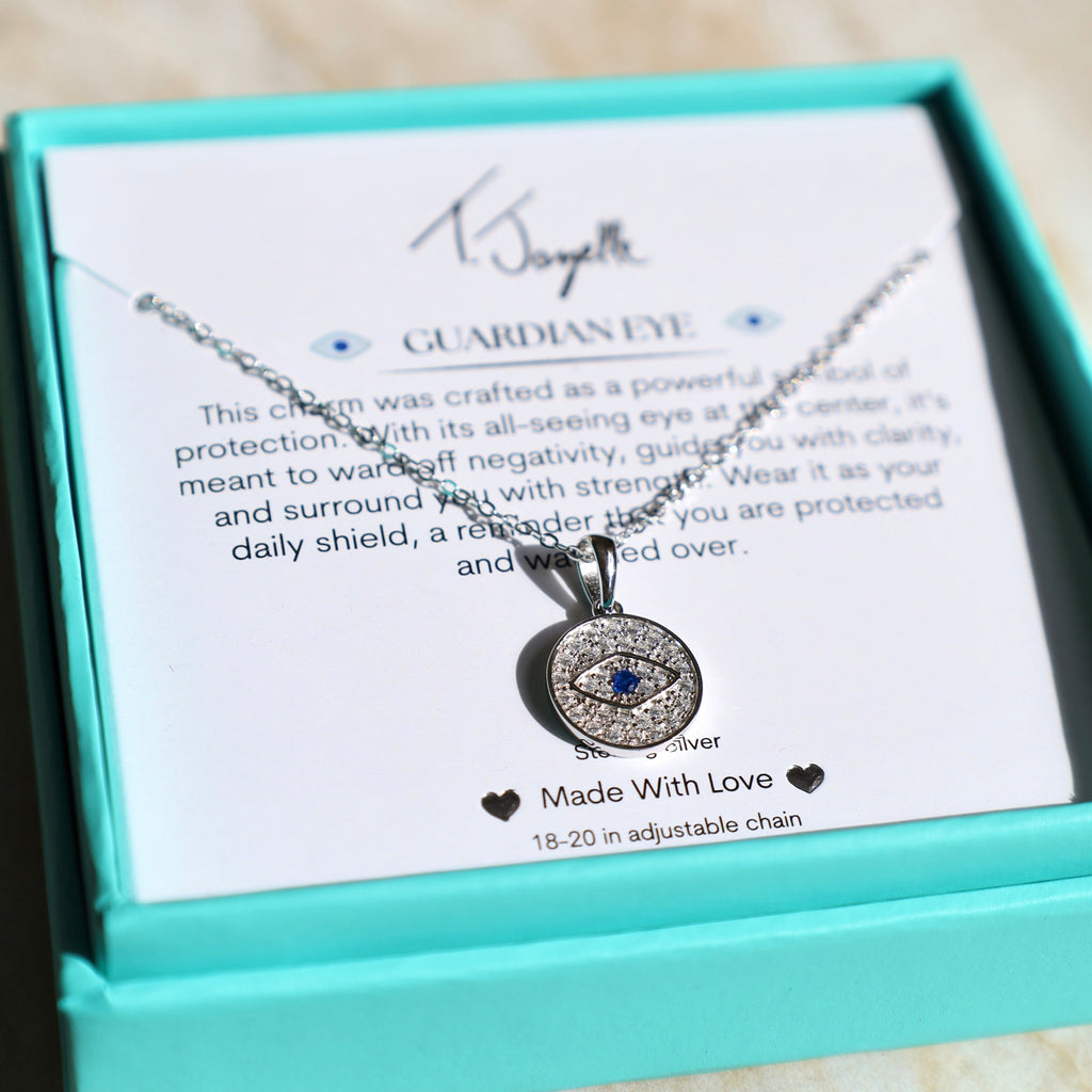Guardian Eye Sterling Silver Charm Necklace