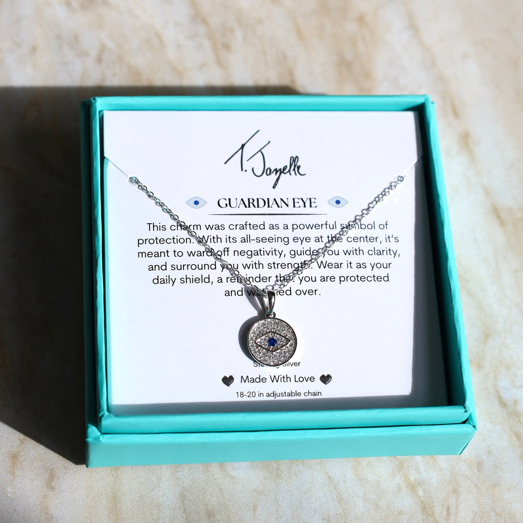 Guardian Eye Sterling Silver Charm Necklace