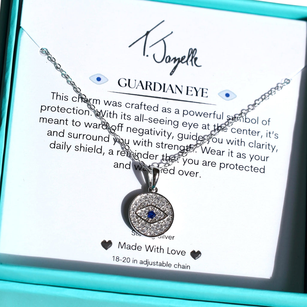 Guardian Eye Sterling Silver Charm Necklace