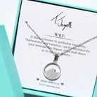 Hammered Wave Sterling Silver Charm Necklace