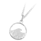 Hammered Wave Sterling Silver Charm Necklace