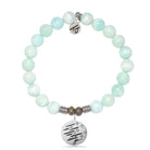 Hemimorphite Gemstone Bracelet with Birthday Wishes Sterling Silver Charm