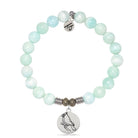 Hemimorphite Gemstone Bracelet with Cardinal Sterling Silver Charm
