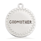 Hemimorphite Gemstone Bracelet with Endless Love Godmother Sterling Silver Charm