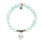 Hemimorphite Gemstone Bracelet with Endless Love Godmother Sterling Silver Charm