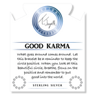 Hemimorphite Gemstone Bracelet with Good Karma Sterling Silver Charm