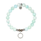Hemimorphite Gemstone Bracelet with Good Karma Sterling Silver Charm