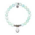 Hemimorphite Gemstone Bracelet with Ladybug Sterling Silver Charm