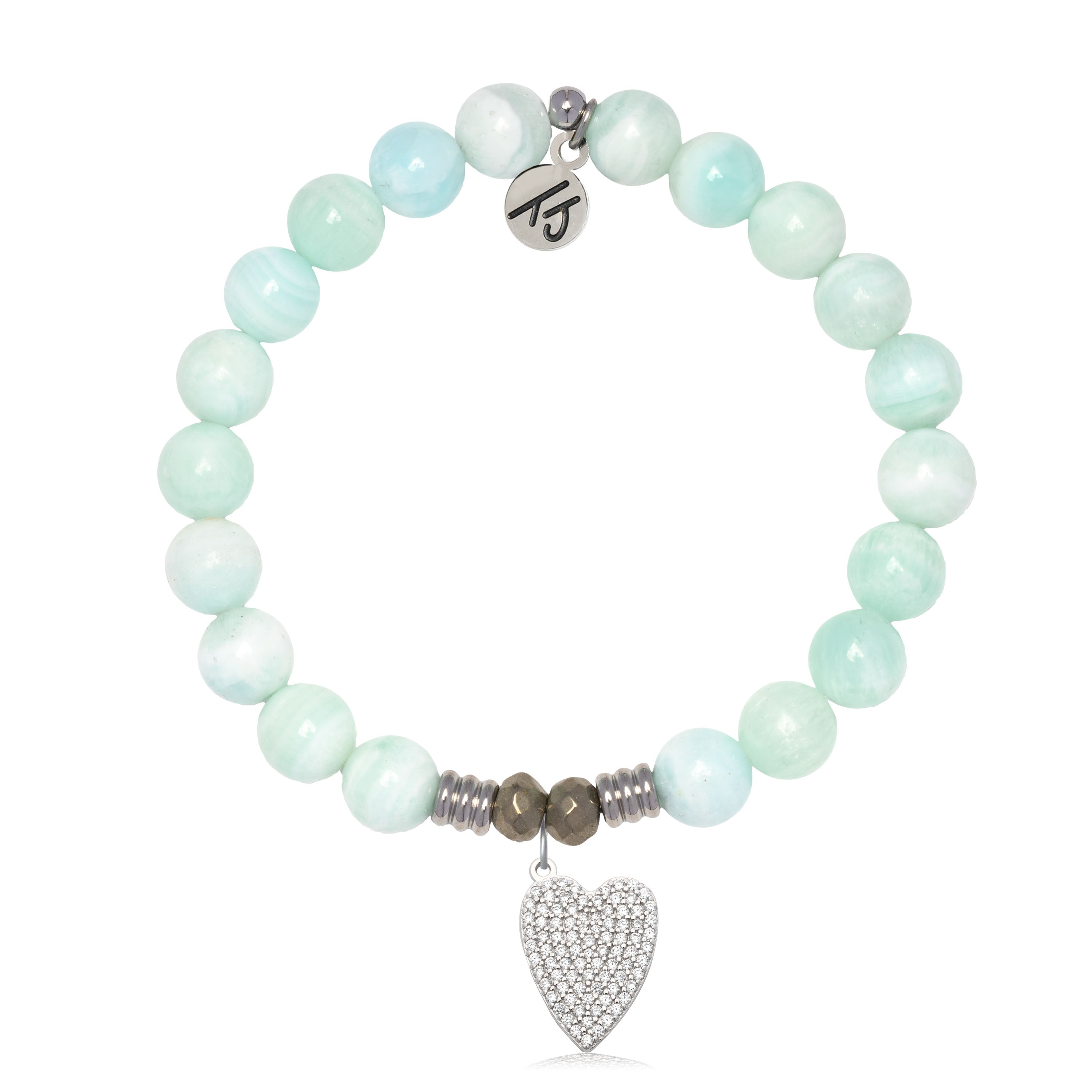 Hemimorphite Gemstone Bracelet with You are Loved Sterling Silver Charm