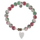 Holiday Jade Gemstone Bracelet with You Are Loved Sterling Silver Charm