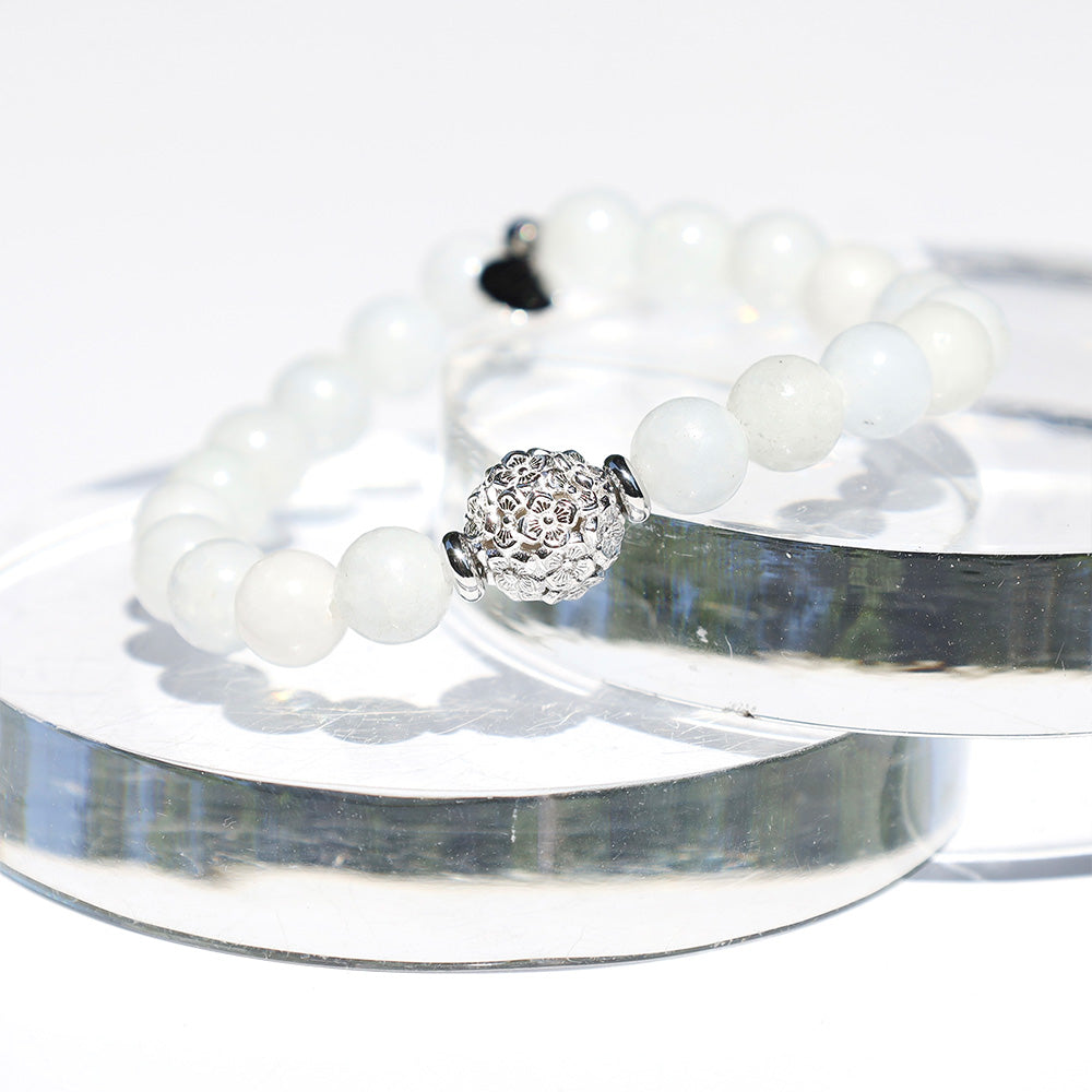 Hydrangea Collection- Celestine Bracelet with Sterling Silver Hydrangea Bead