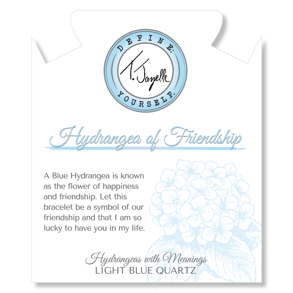 Hydrangea Collection- Light Blue Quartz Bracelet with Sterling Silver Hydrangea Bead