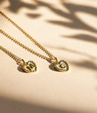 Initial Heart Gold Charm Necklace