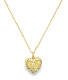 Initial Heart Gold Charm Necklace