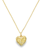 Initial Heart Gold Charm Necklace