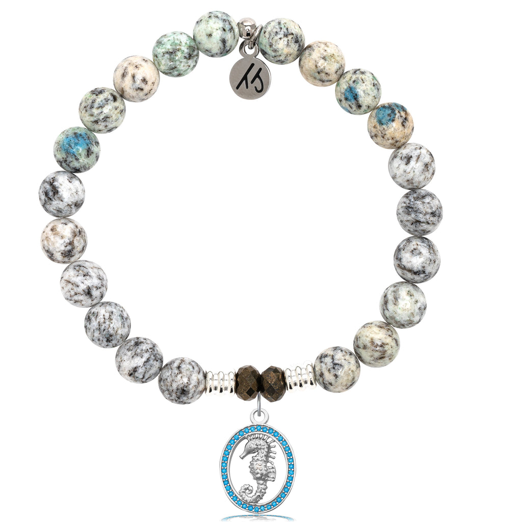 K2 Stone Bracelet with Seahorse Sterling Silver Charm