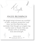 Kunzite Gemstone Bracelet with Angel Blessings Sterling Silver Charm