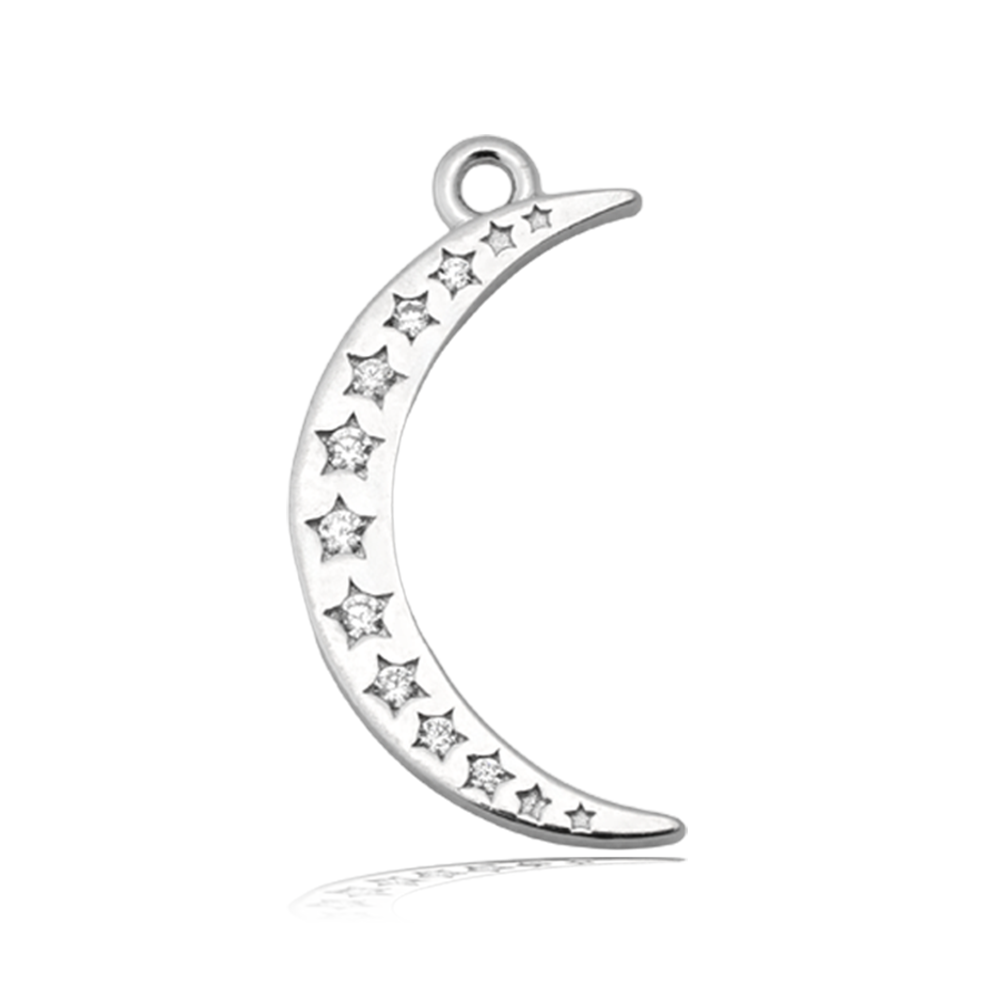 Kunzite Gemstone Bracelet with Friendship Moon Sterling Silver Charm
