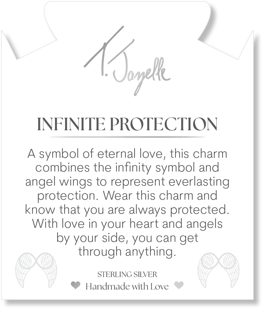 Kunzite Gemstone Bracelet with Infinite Protection Sterling Silver Charm