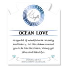 Larimar Charm Collection: Larimar Stone Bracelet with Larimar Ocean Love Sterling Silver Charm