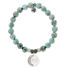 Larimar Gemstone Bracelet with 11:11 Sterling Silver Charm