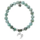 Larimar Gemstone Bracelet with Infinite Protection Sterling Silver Charm