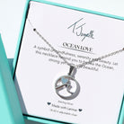 Larimar Ocean Love Sterling Silver Charm Necklace