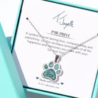 Larimar Paw Sterling Silver Charm Necklace