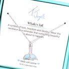 Larimar Whale's Tail Sterling Silver Charm Necklace