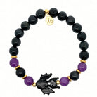 Limited Edition Bat with Blue Tigers Eye & Purple Chalcedony Gemstone Exclusive Bracelet