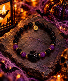 Limited Edition Bat with Blue Tigers Eye & Purple Chalcedony Gemstone Exclusive Bracelet