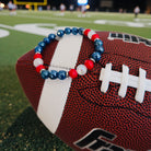 Limited Edition Bracelet- Championship Stacker with Blue Agate Gemstones