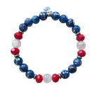 Limited Edition Bracelet- Championship Stacker with Blue Agate Gemstones