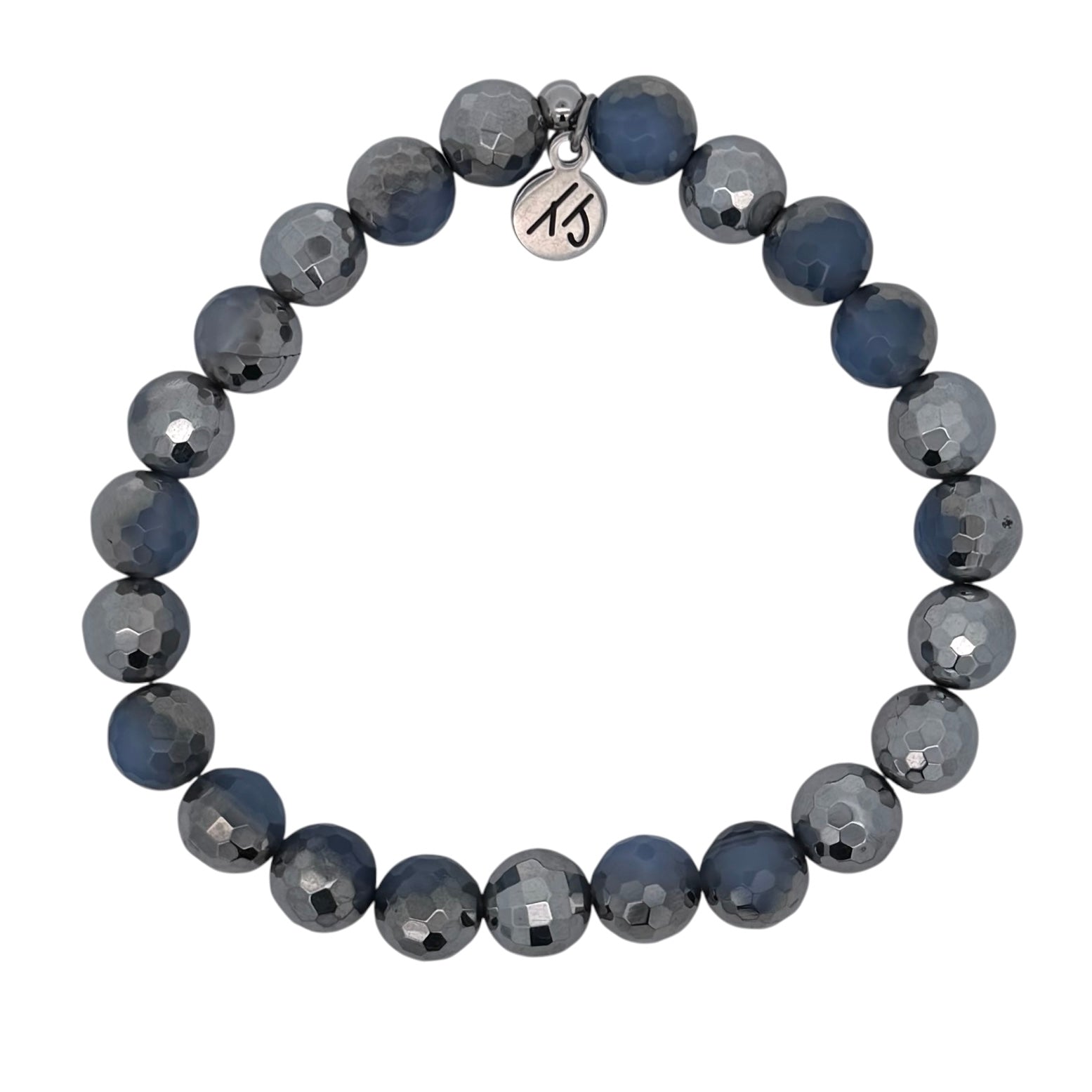 Limited Edition Defining Bracelet- Bracelet with Midnight Blue Silver Agate Gemstones